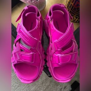Hot Pink Track Balenciaga Sandals.  100% Authentic Balenciaga. Original Box